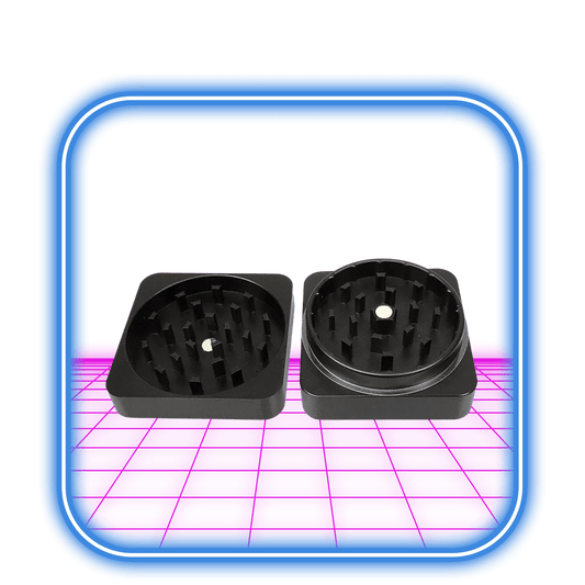Best Buds | Flat Square Aluminimum Grinder 50mm - Onyx - HiMood.se - Best Buds
