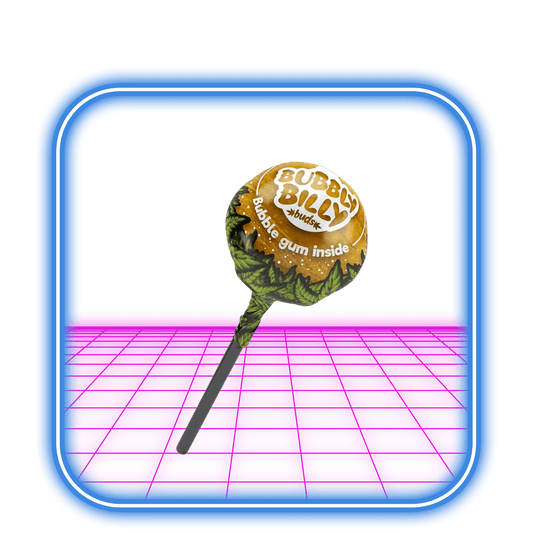 Bubbly Billy 10 mg CBD Peach Fuzz Lollies with Bubblegum Inside - HiMood.se - Bubbly Billy Buds