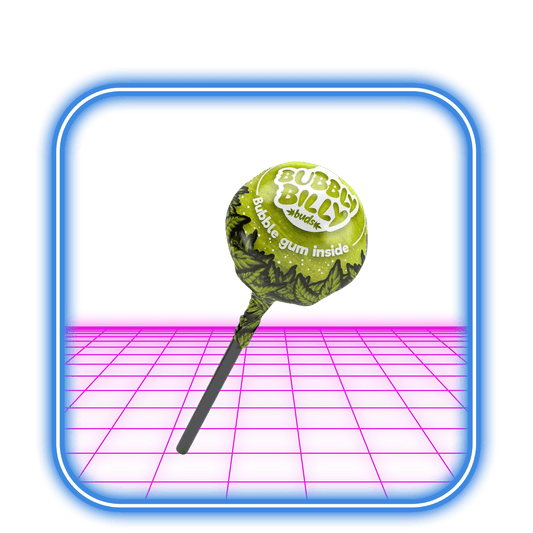 Bubbly Billy 10 mg CBD Sour Apple Lollies with Bubblegum Inside - HiMood.se - Bubbly Billy Buds