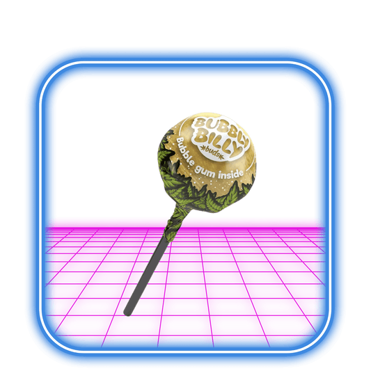 Bubbly Billy 10 mg CBD Sour Pineapple Lollies with Bubblegum Inside - HiMood.se - Bubbly Billy Buds