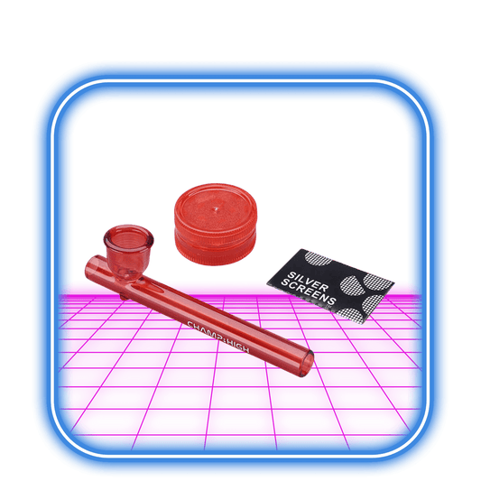 Champ High | Glas Handpipa + Mini Grinder - HiMood.se - Champ High