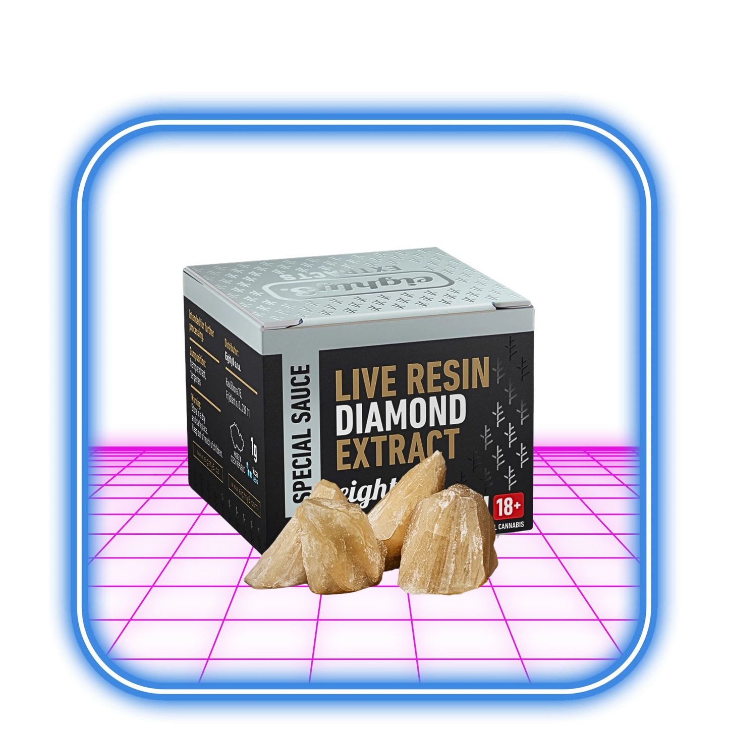Eighty8 CBD Live Resin Diamond Extract - 92 % CBD 1g
