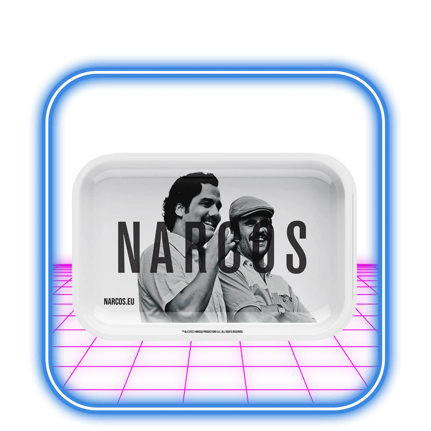 Narcos Metal Rullbricka White Edition - Medium 19 x 29 cm