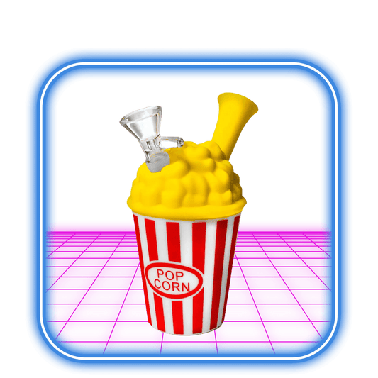 Popcorn Bucket Silikon Bong 15cm - HiMood.se - Simply Green