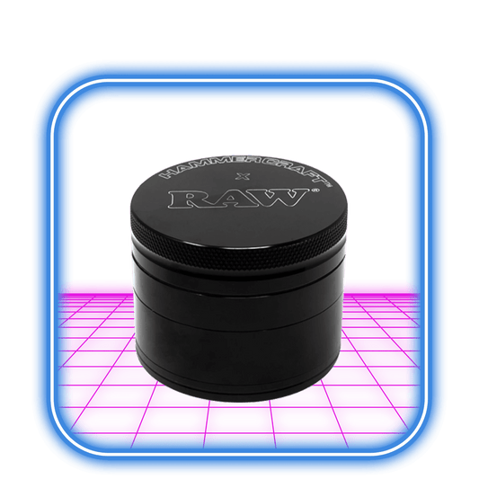 RAW | Hammer Craft Medium Aluminium Grinder Black 4 - Part (55mm) - HiMood.se - RAW