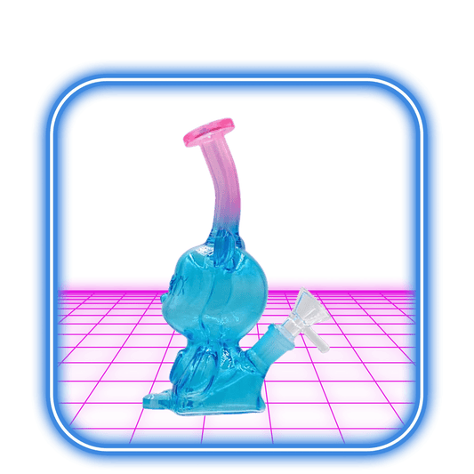 Teddy Bear Glass Bong - Blue - HiMood.se - Simply Green