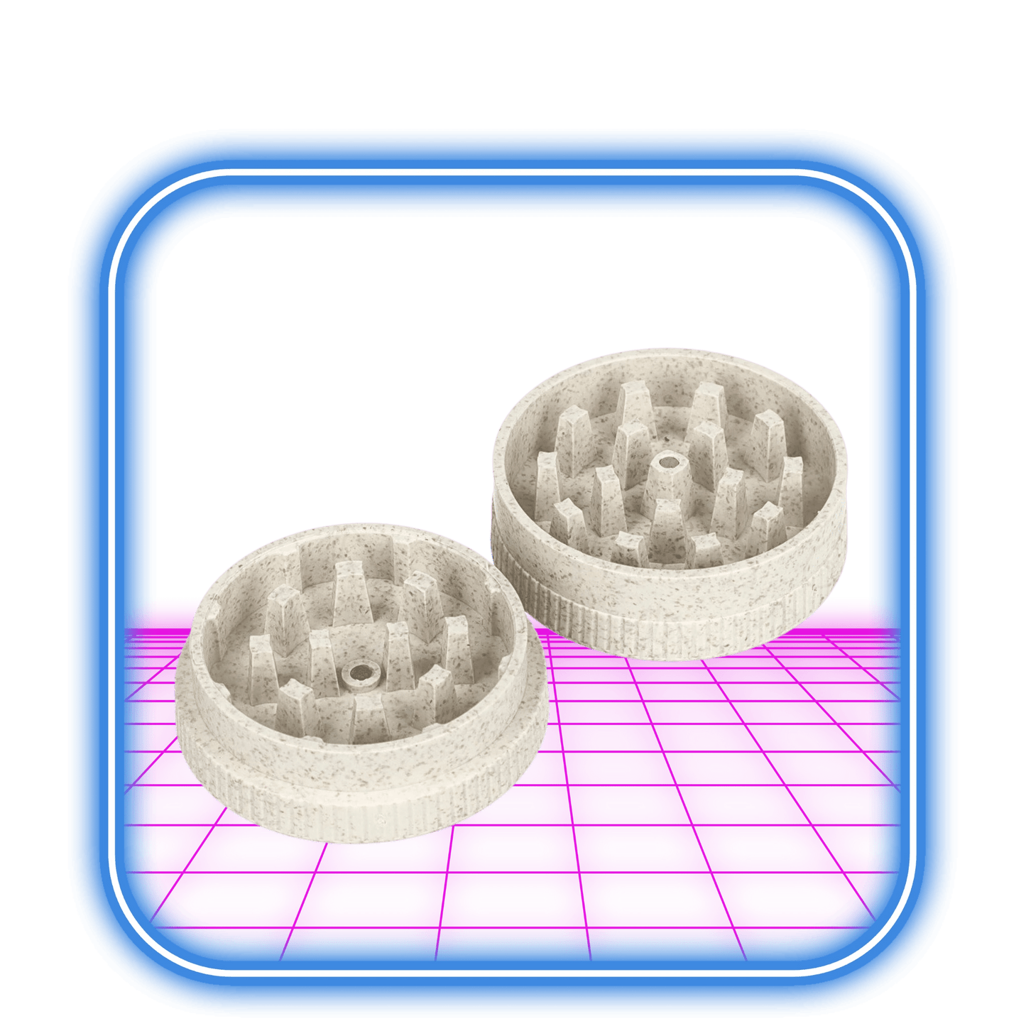 Champ High | 2 - Part Biodegradable Hemp Grinder 55mm (Mix Colors) - HiMood.se - Champ High