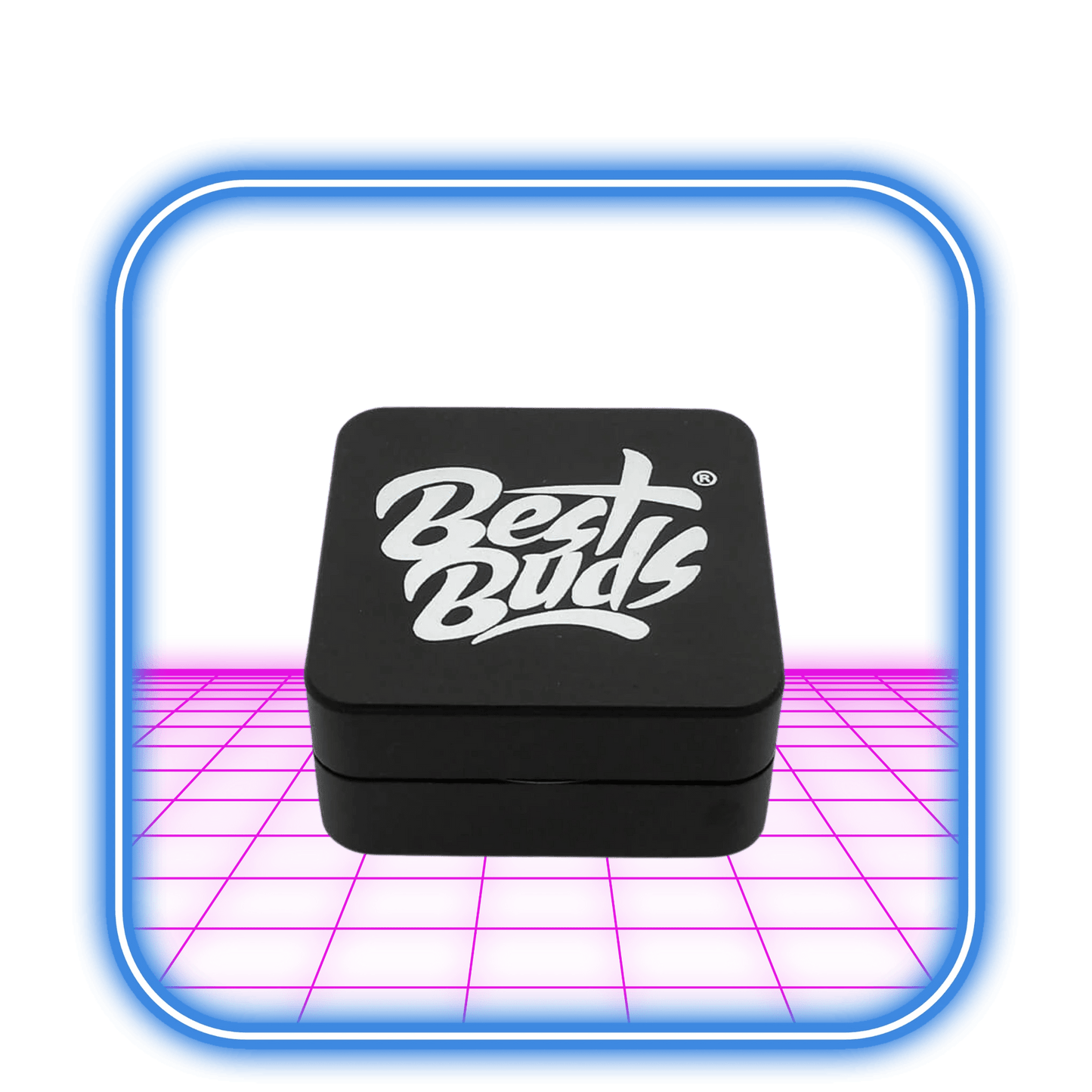 Best Buds | Flat Square Aluminimum Grinder 50mm - Onyx - HiMood.se - Best Buds