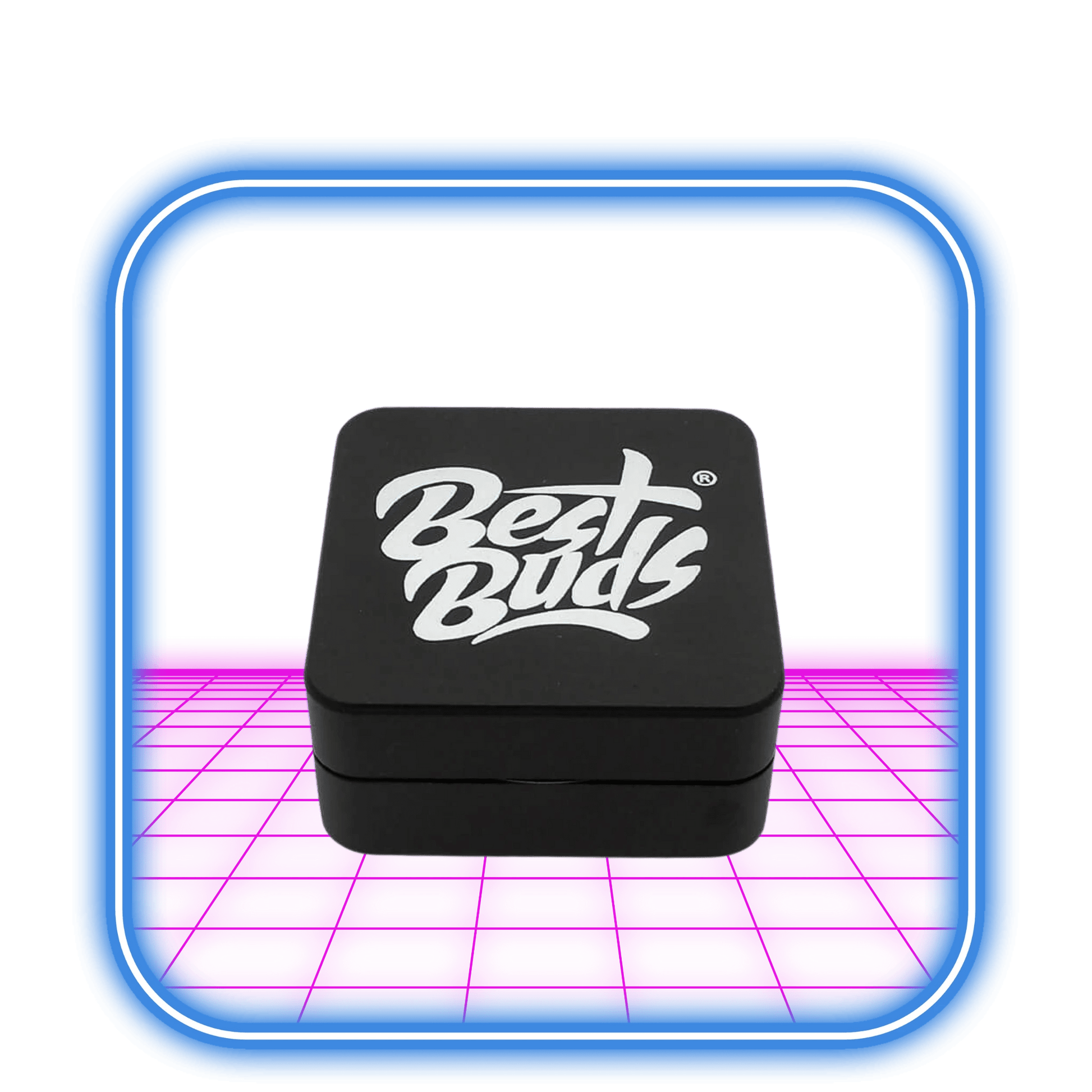 Best Buds | Flat Square Aluminimum Grinder 50mm - Onyx - HiMood.se - Best Buds