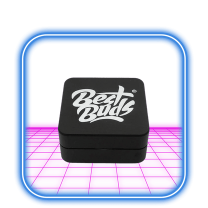 Best Buds | Flat Square Aluminimum Grinder 50mm - Onyx - HiMood.se - Best Buds