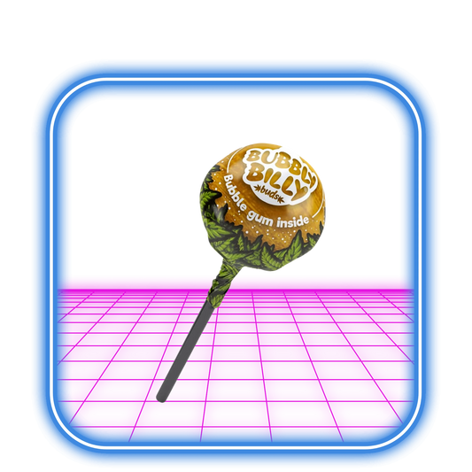 Bubbly Billy 10 mg CBD Peach Fuzz Lollies with Bubblegum Inside