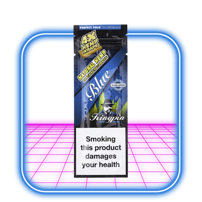 Kingpin Hemp Wraps - Blue (4st Wraps)