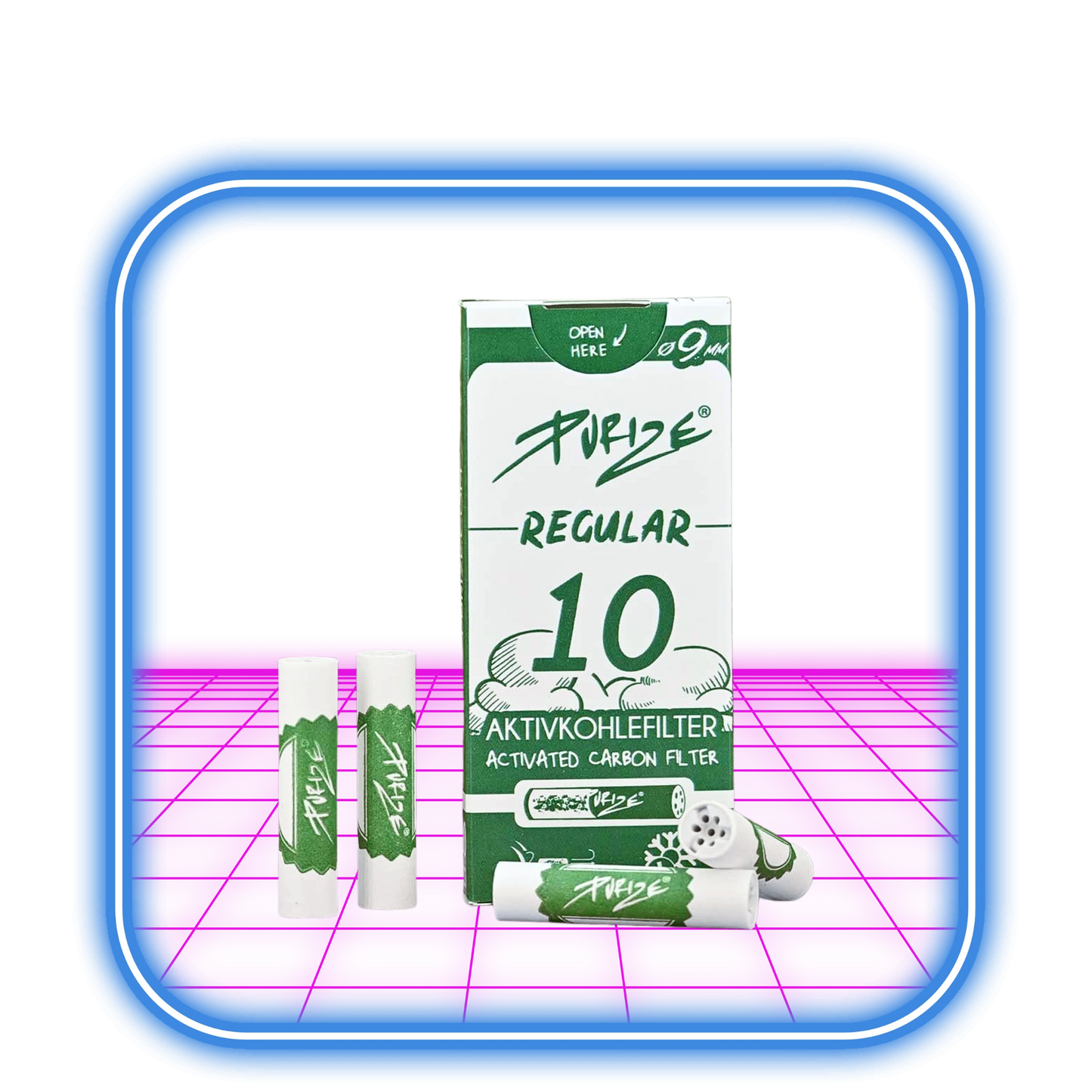 Purize Activated Carbon Filter - Regular Size 9mm (10st)