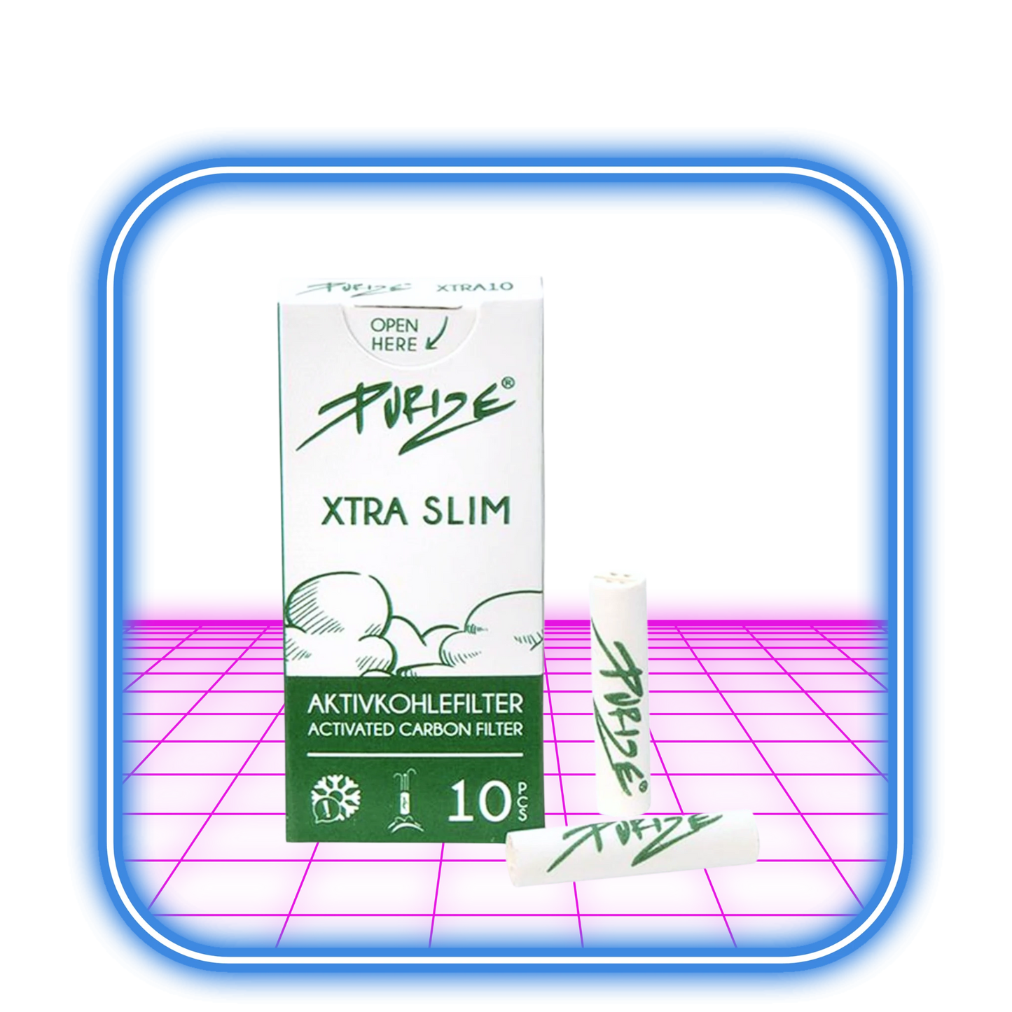 Purize Activated Carbon Filter - XTRA Slim Size 6mm (10st)