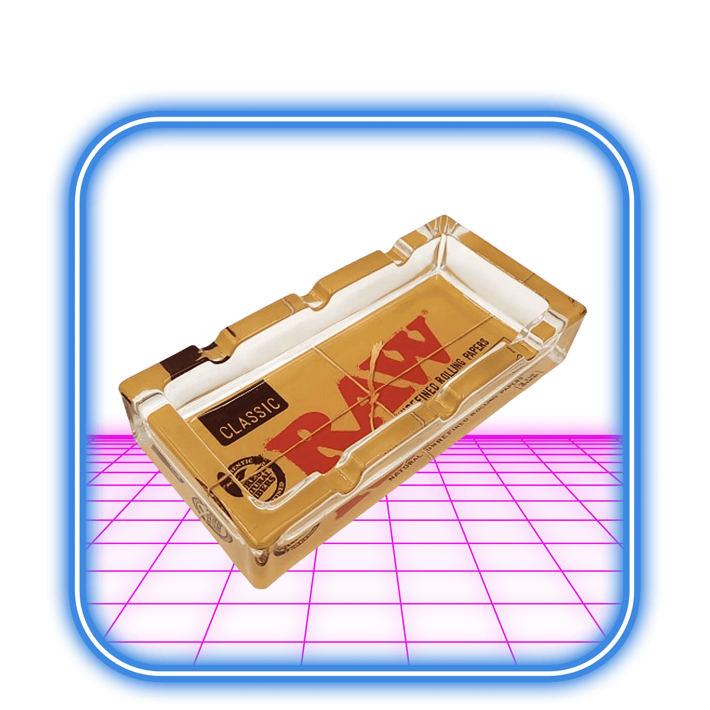 RAW | Glas Askfat Rektangulär (16cm) - HiMood.se - RAW