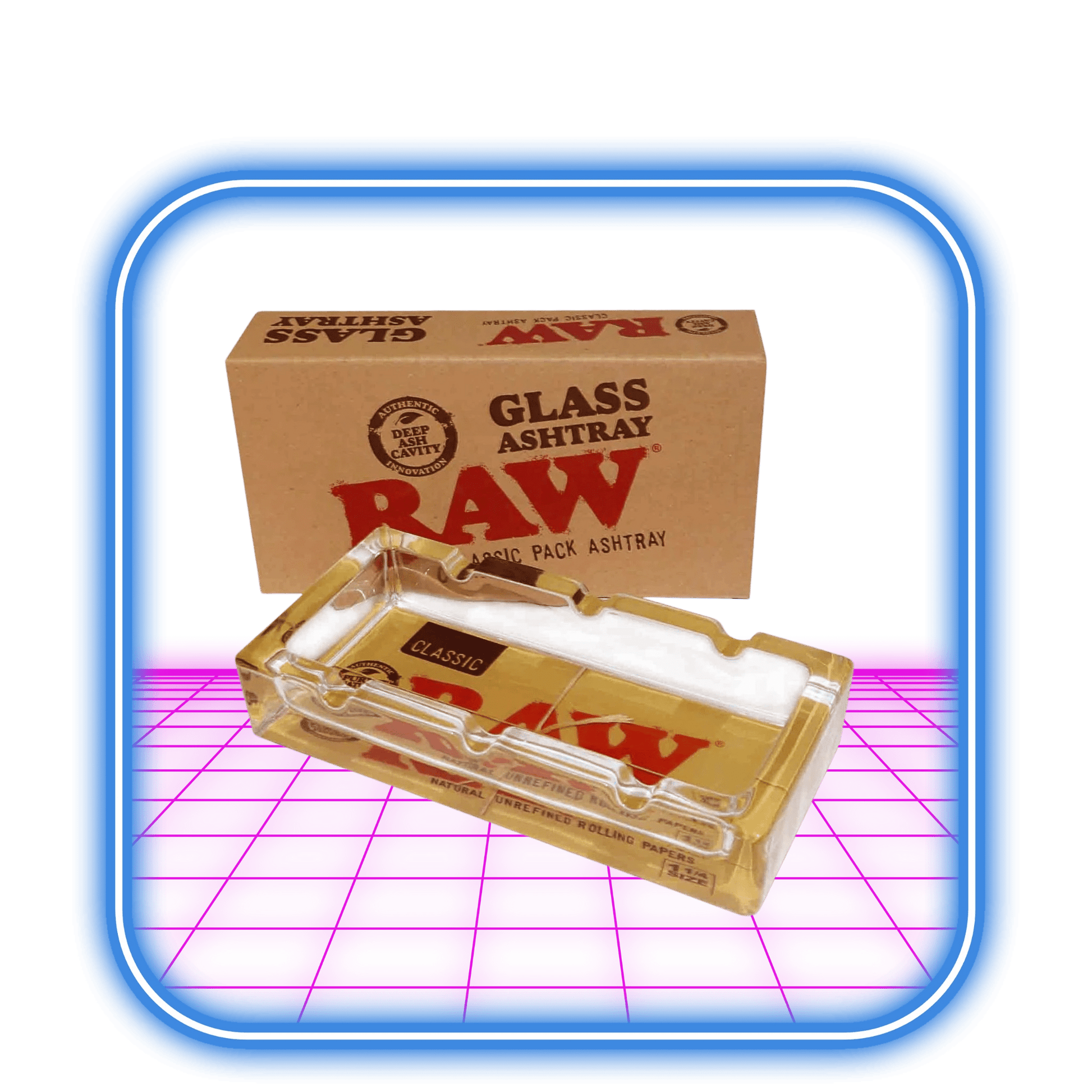 RAW | Glas Askfat Rektangulär (16cm) - HiMood.se - RAW