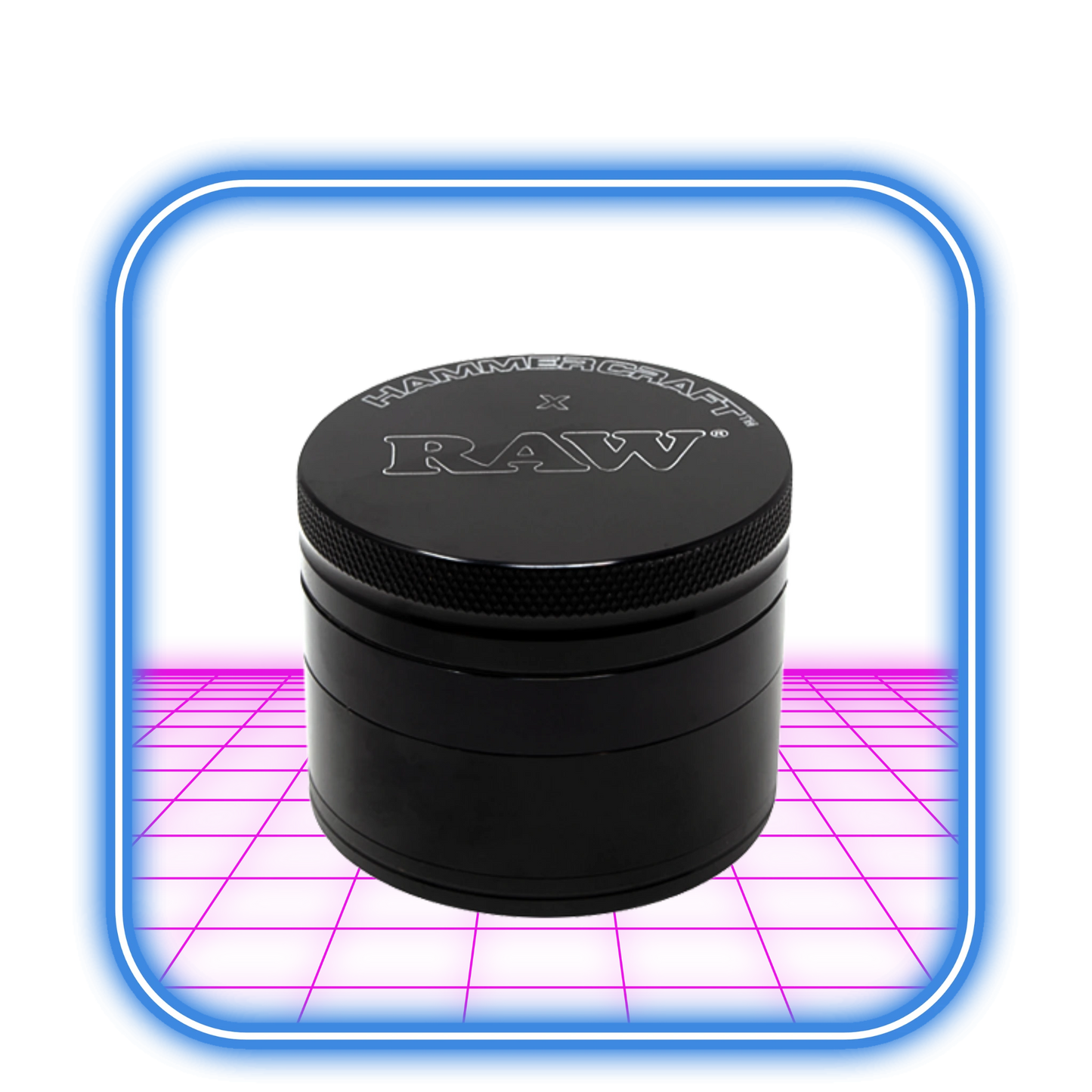 RAW | Hammer Craft Medium Aluminium Grinder Black 4-Part (55mm)