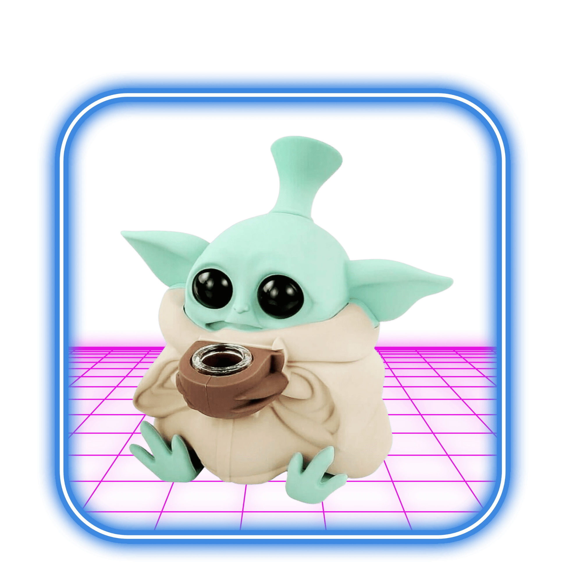 Silikon Bong Alien Beige 13cm - HiMood.se - Simply Green