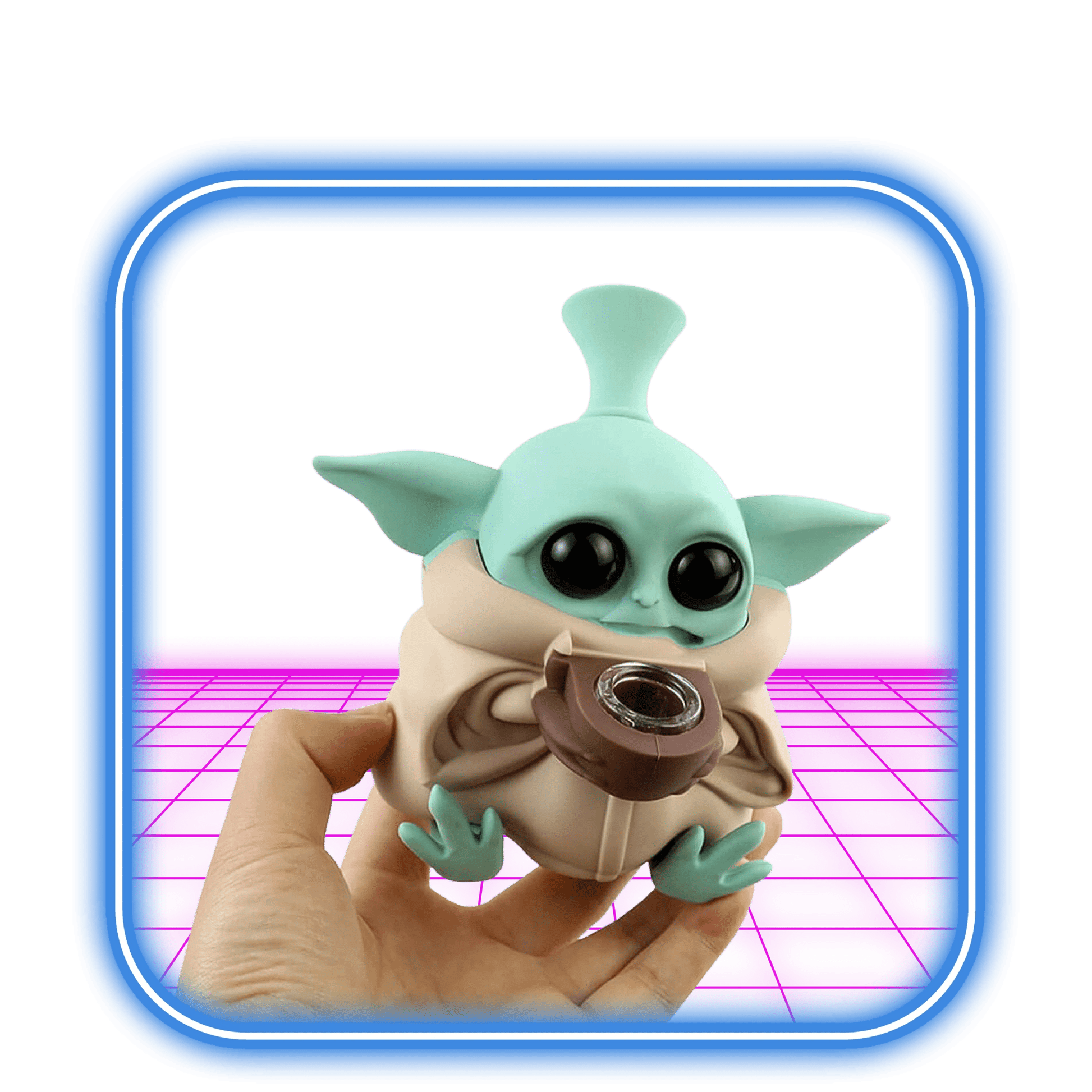 Silikon Bong Alien Beige 13cm - HiMood.se - Simply Green