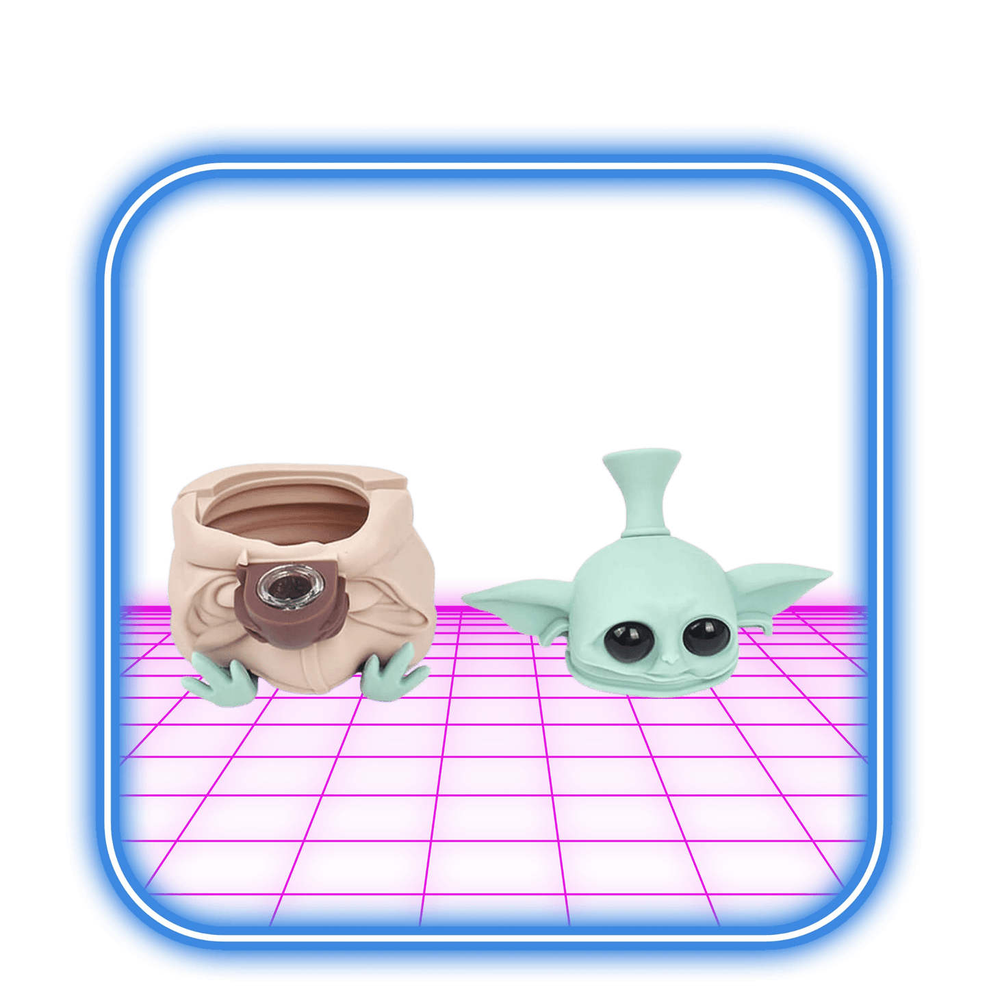 Silikon Bong Alien Beige 13cm - HiMood.se - Simply Green