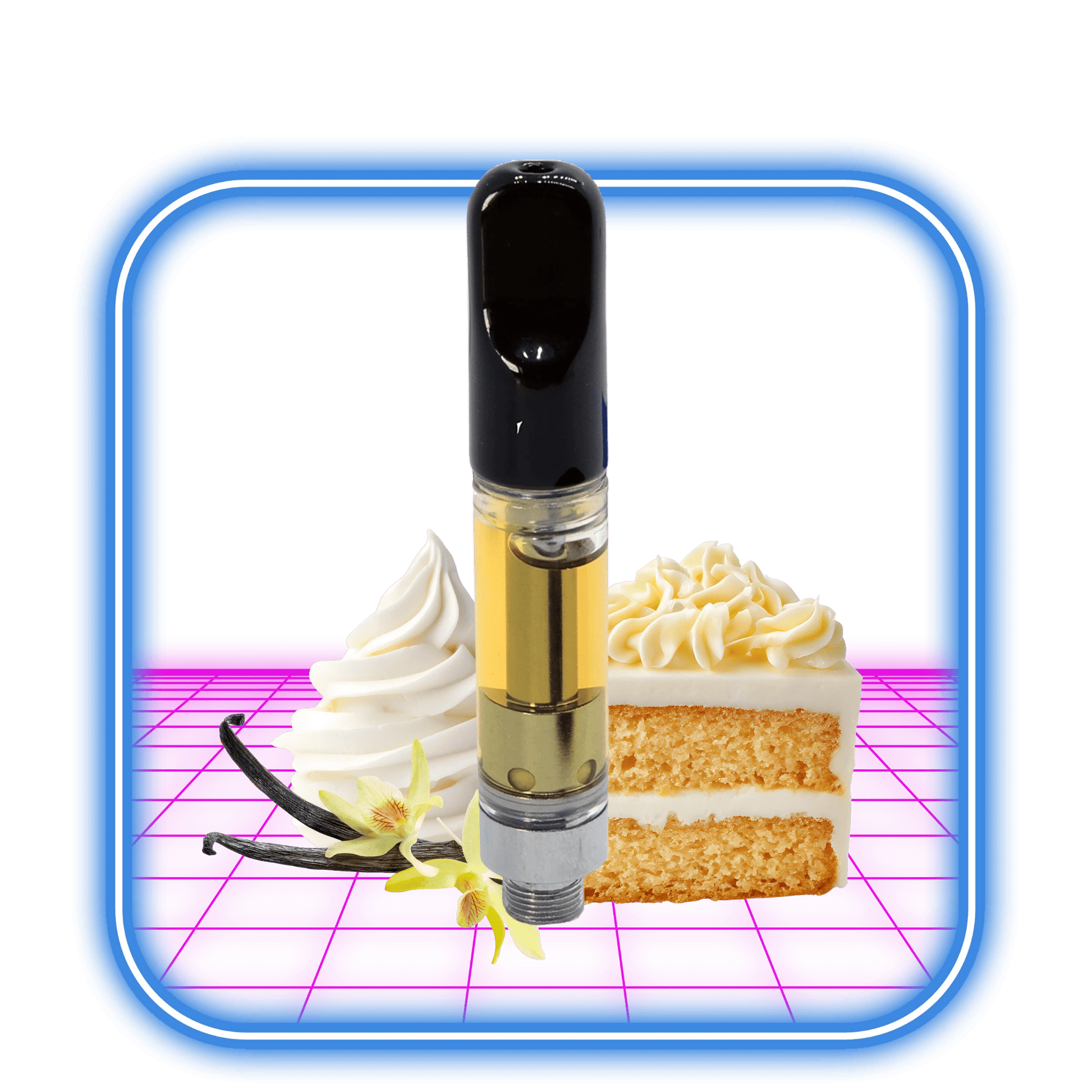THCA 50% 510 Cartridge | Wedding Cake (Hybrid/Indica) - 1ml Live Resin Destillat - HiMood.se - HiMood