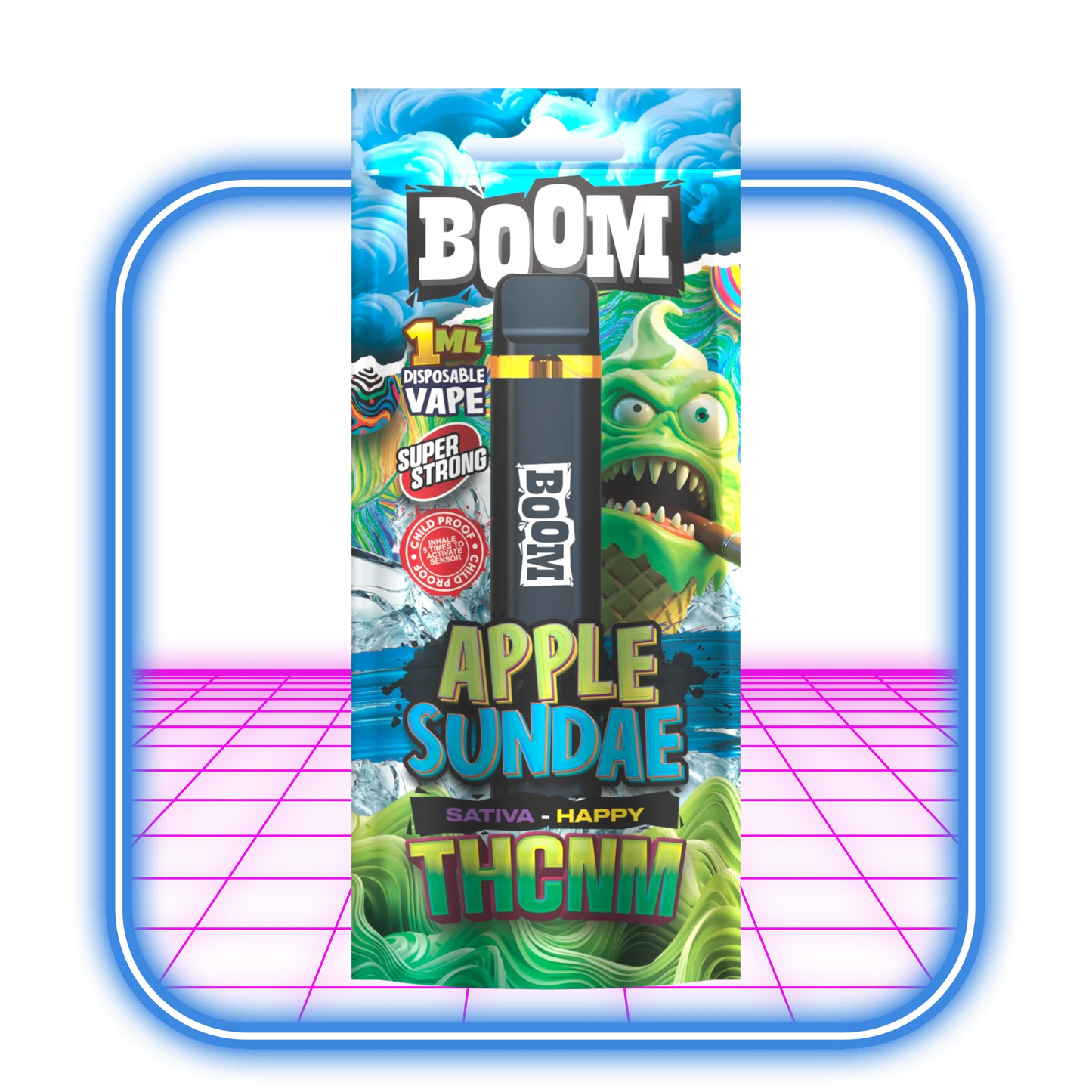 THCNM ACAN Boom Apple Sundae Sativa Vape 1ml i Sverige