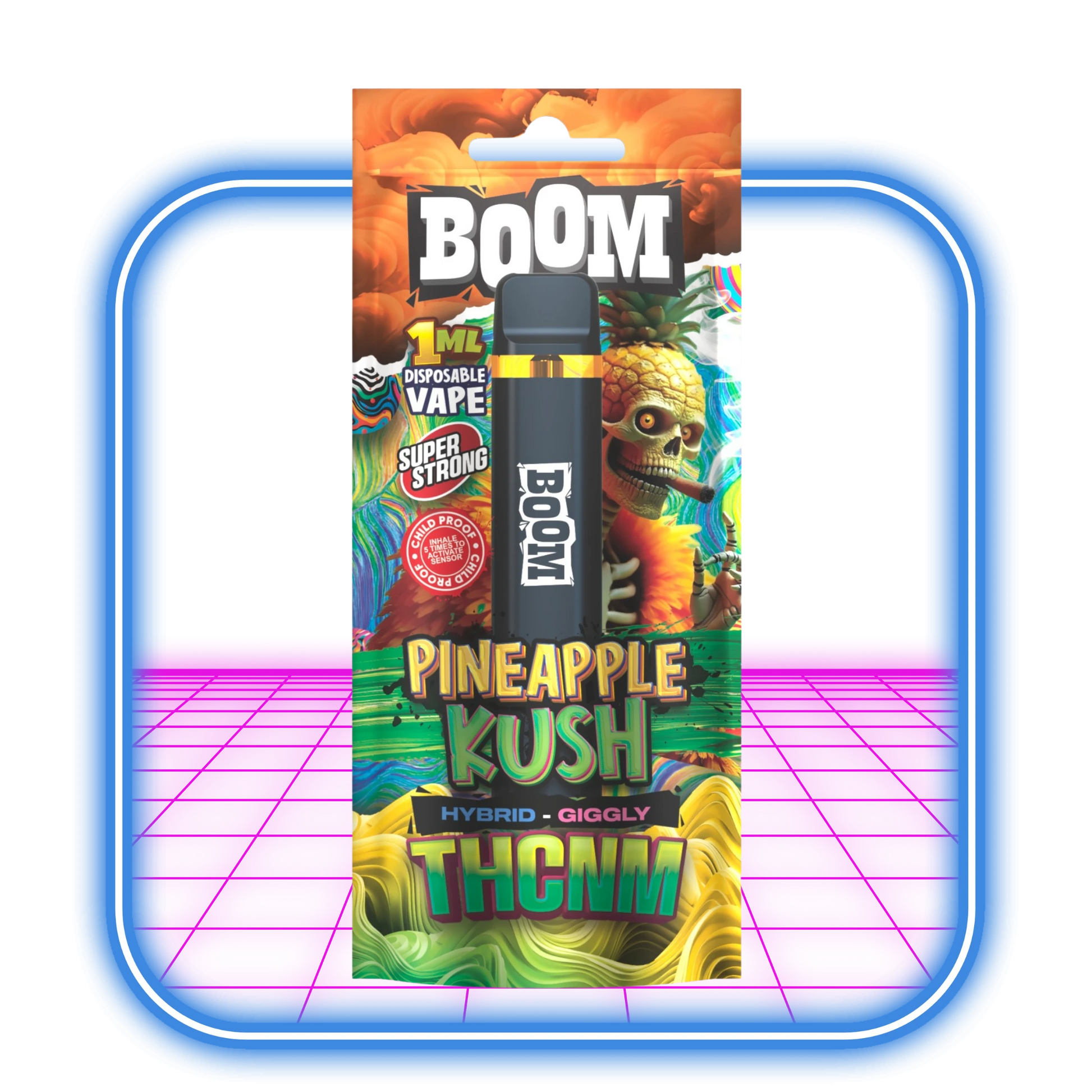 THCNM ACAN Boom Pineapple Kush Hybrid Vape 1ml i Sverige