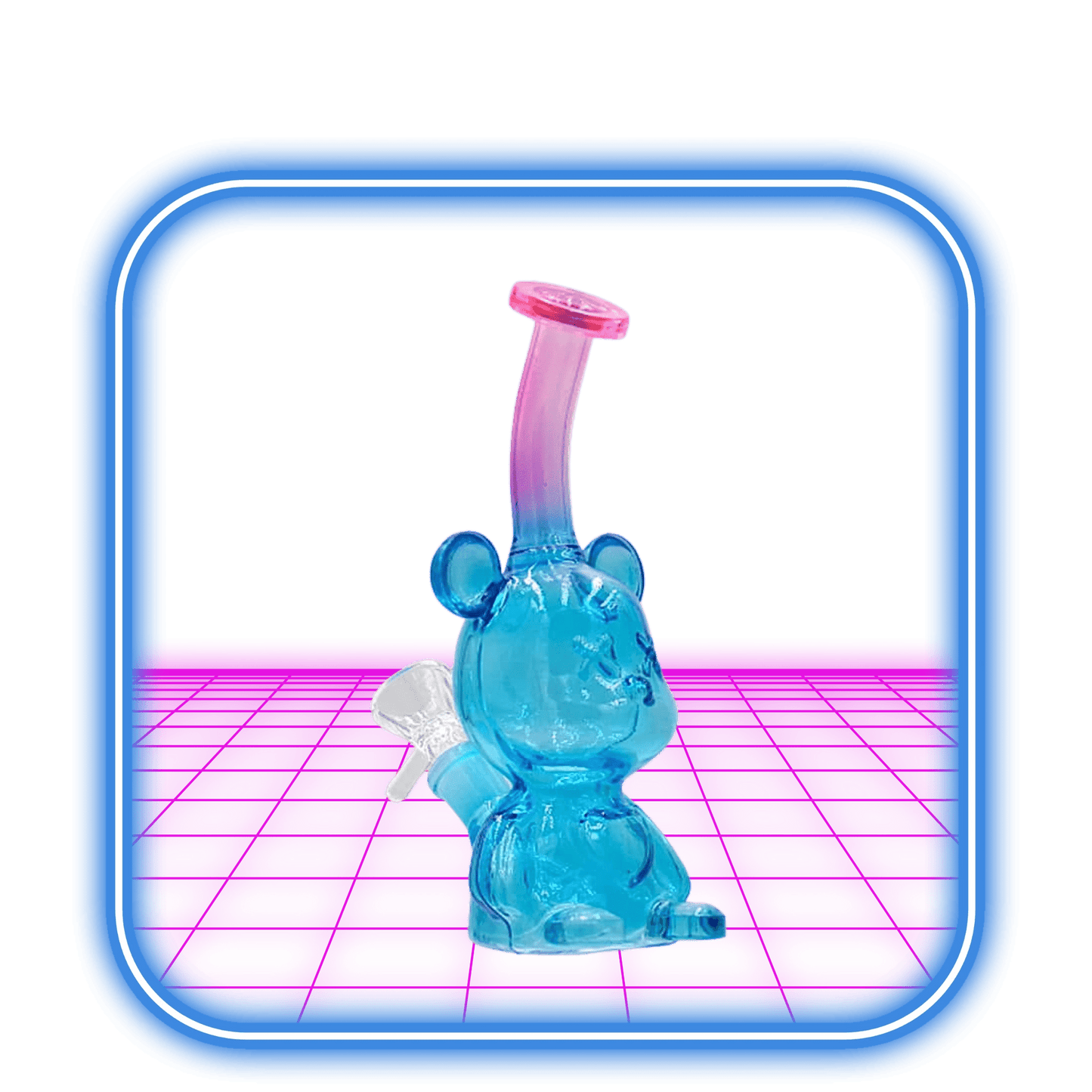 Teddy Bear Glass Bong - Blue - HiMood.se - Simply Green