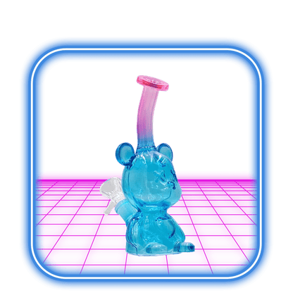Teddy Bear Glass Bong - Blue - HiMood.se - Simply Green