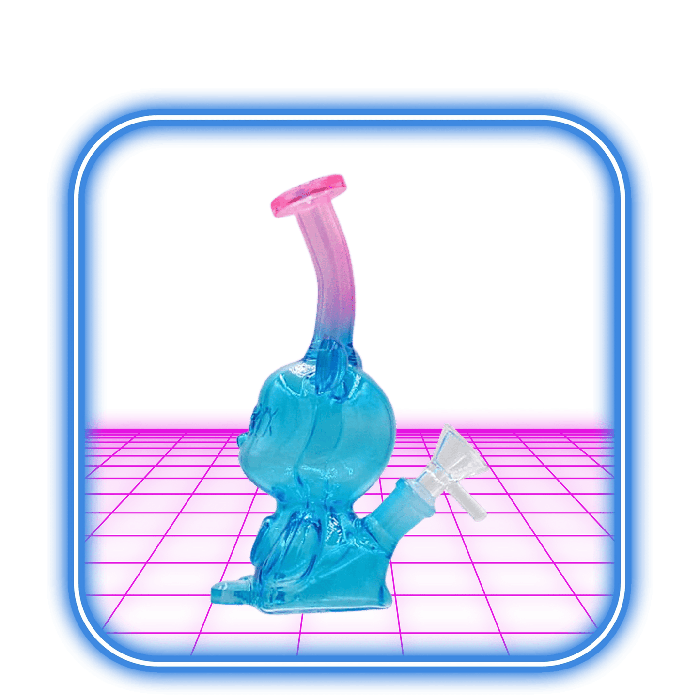 Teddy Bear Glass Bong - Blue - HiMood.se - Simply Green