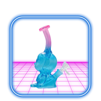 Teddy Bear Glass Bong - Blue - HiMood.se - Simply Green