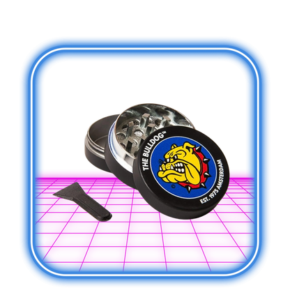 The Bulldog | Original Black Amsterdam Metal Grinder 35mm - 3-Part