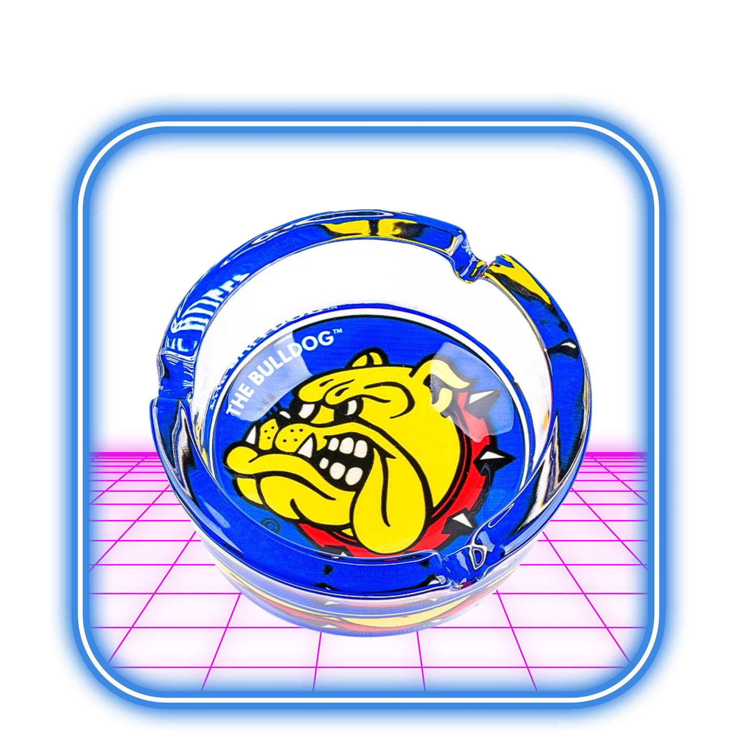 The Bulldog | Original Blue Glas Askfat