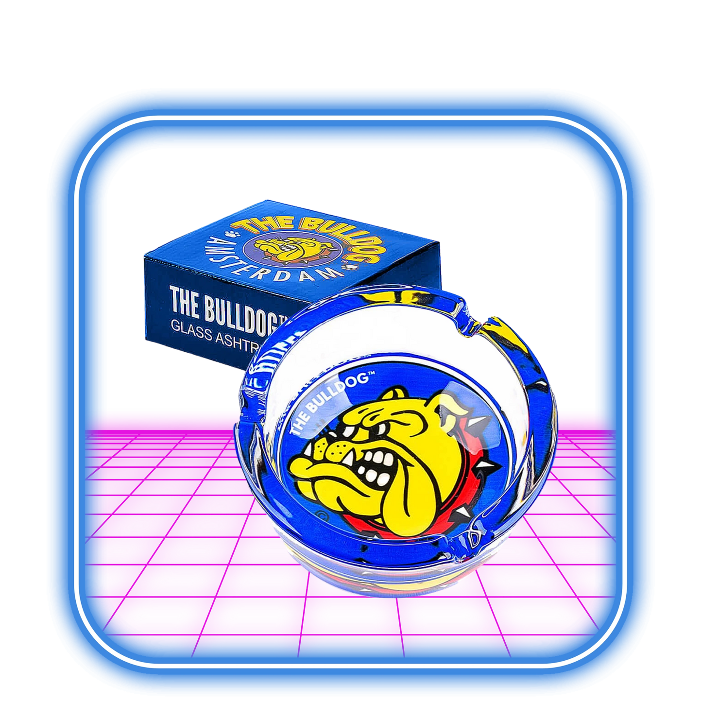 The Bulldog | Original Blue Glas Askfat