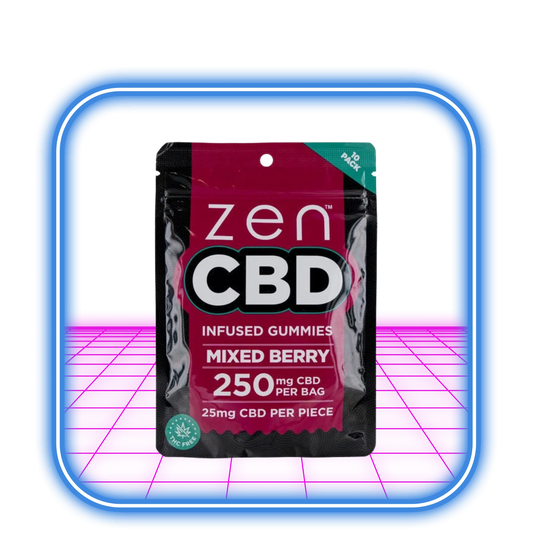 Zen CBD Mixed Berry Gummies 250mg/påse (THC-fri)