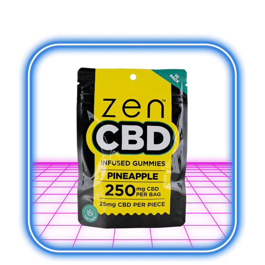 Zen CBD Pineapple Gummies 250mg/påse (THC-fri)